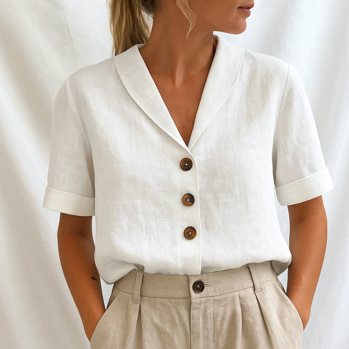 Marie - Blouse unie élégante
