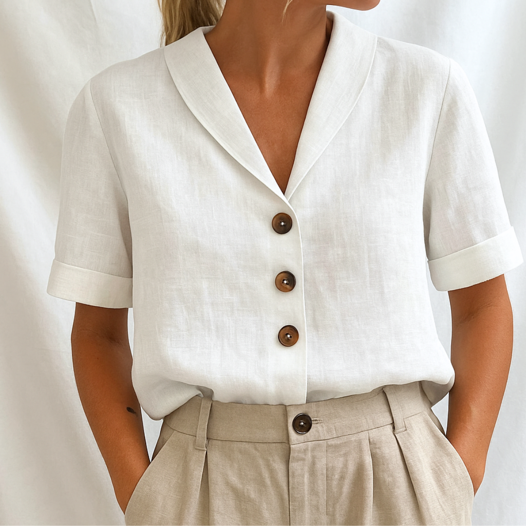 Marie - Blouse unie élégante
