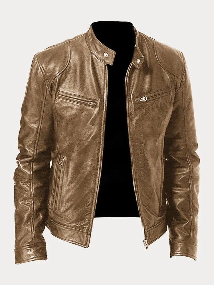 Louis - Veste en cuir décontractée : style et confort intemporels