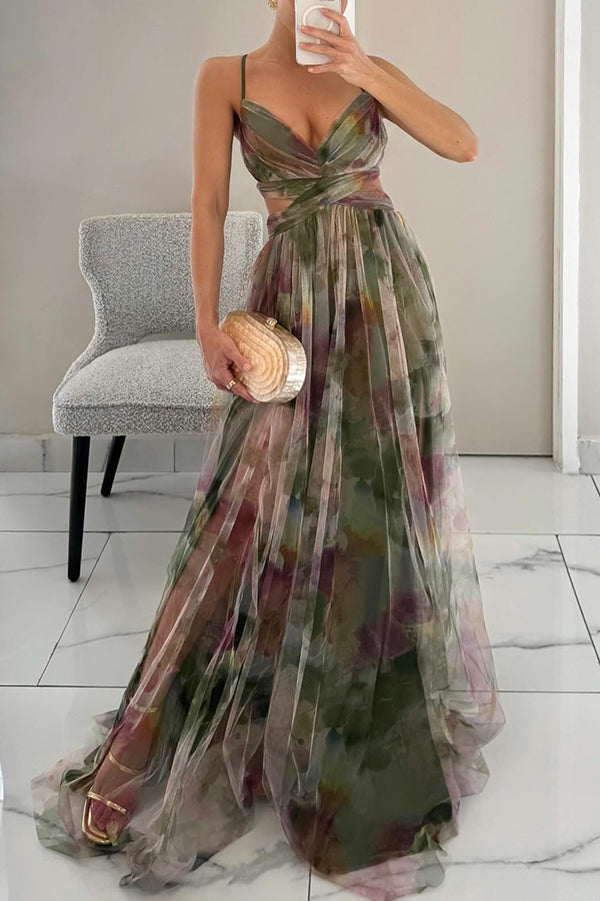 Vaëlia - Magnifique maxi-robe à imprimé floral